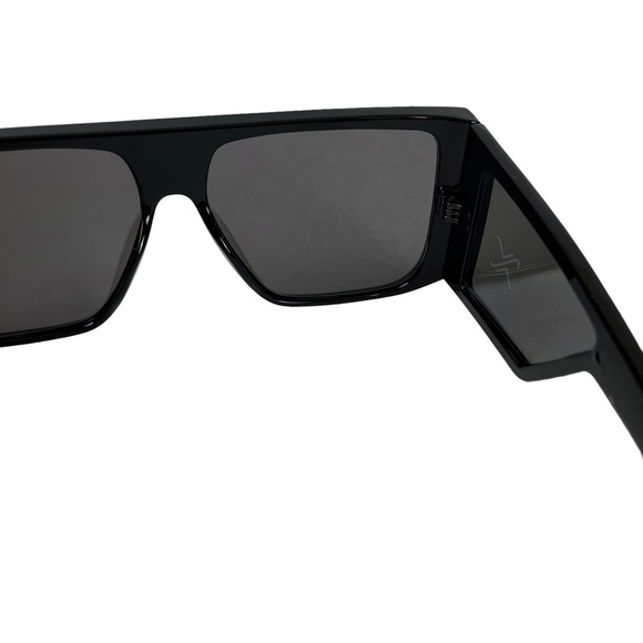 SUNGLASSES SUNGLASSES SHADES Brow Bar Black Plastic Frames Beach Vacation Summer - Picture 5 of 16